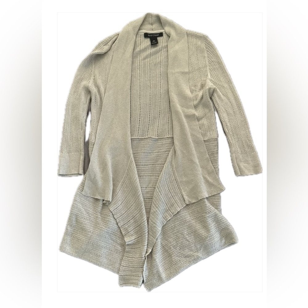 White House Black Market 3/4 sleeve open cardigan